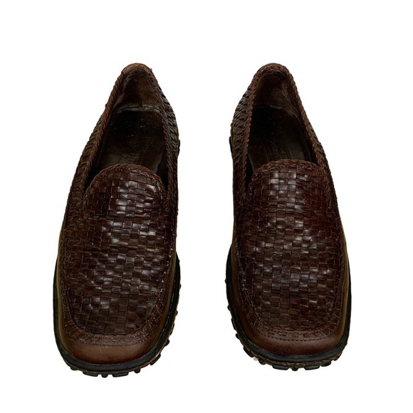 Cole Haan Brown Woven Leather Slip On Driving Loafers Size 7.5 - Picture 3 of 9
